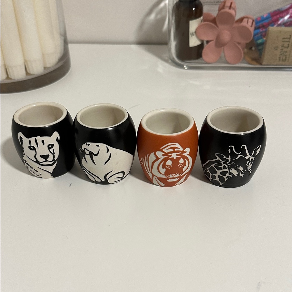 Toronto Zoo Animal Print Ceramic Shot glasses